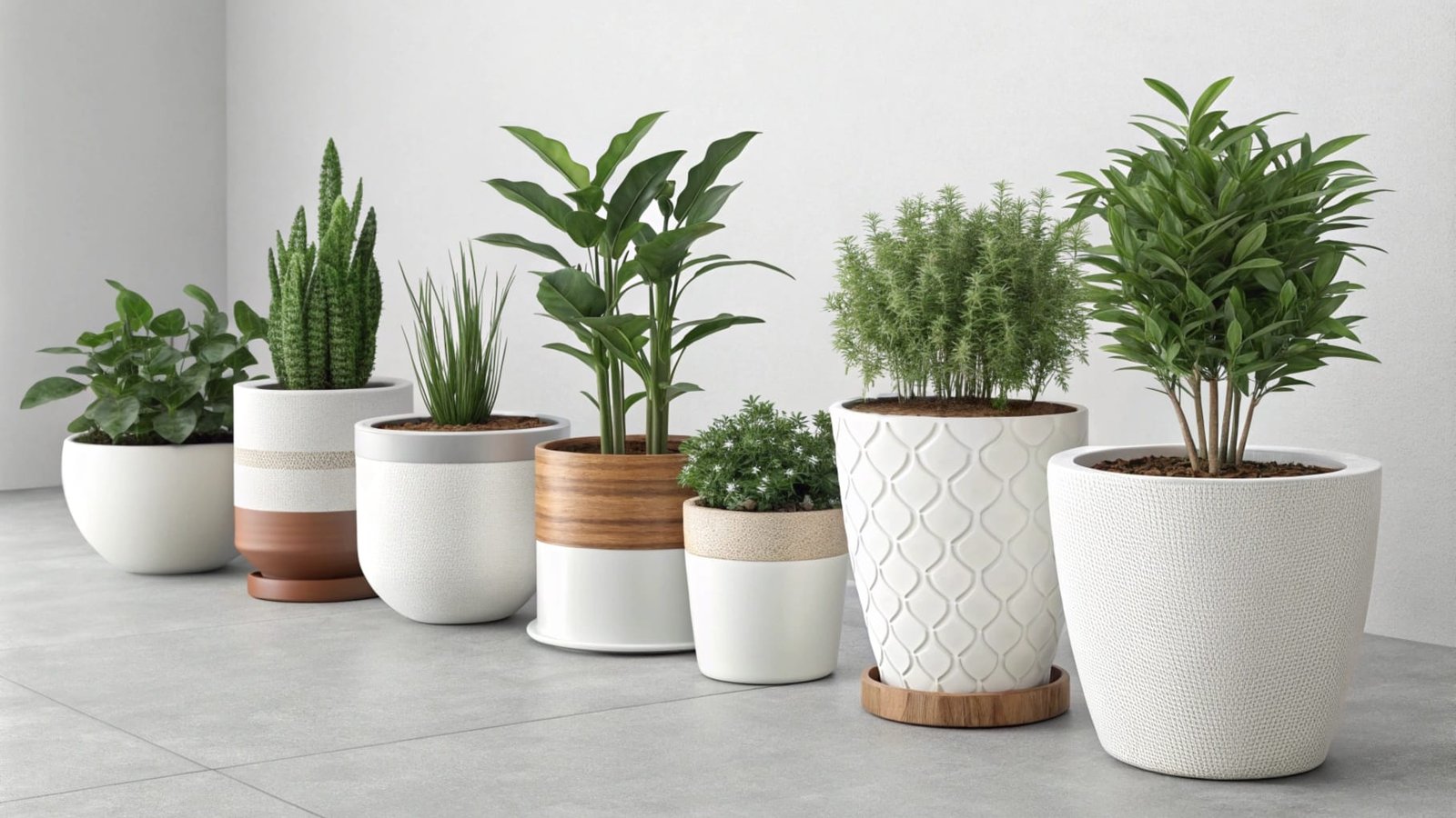 a collection of affordable modern looking plant pot