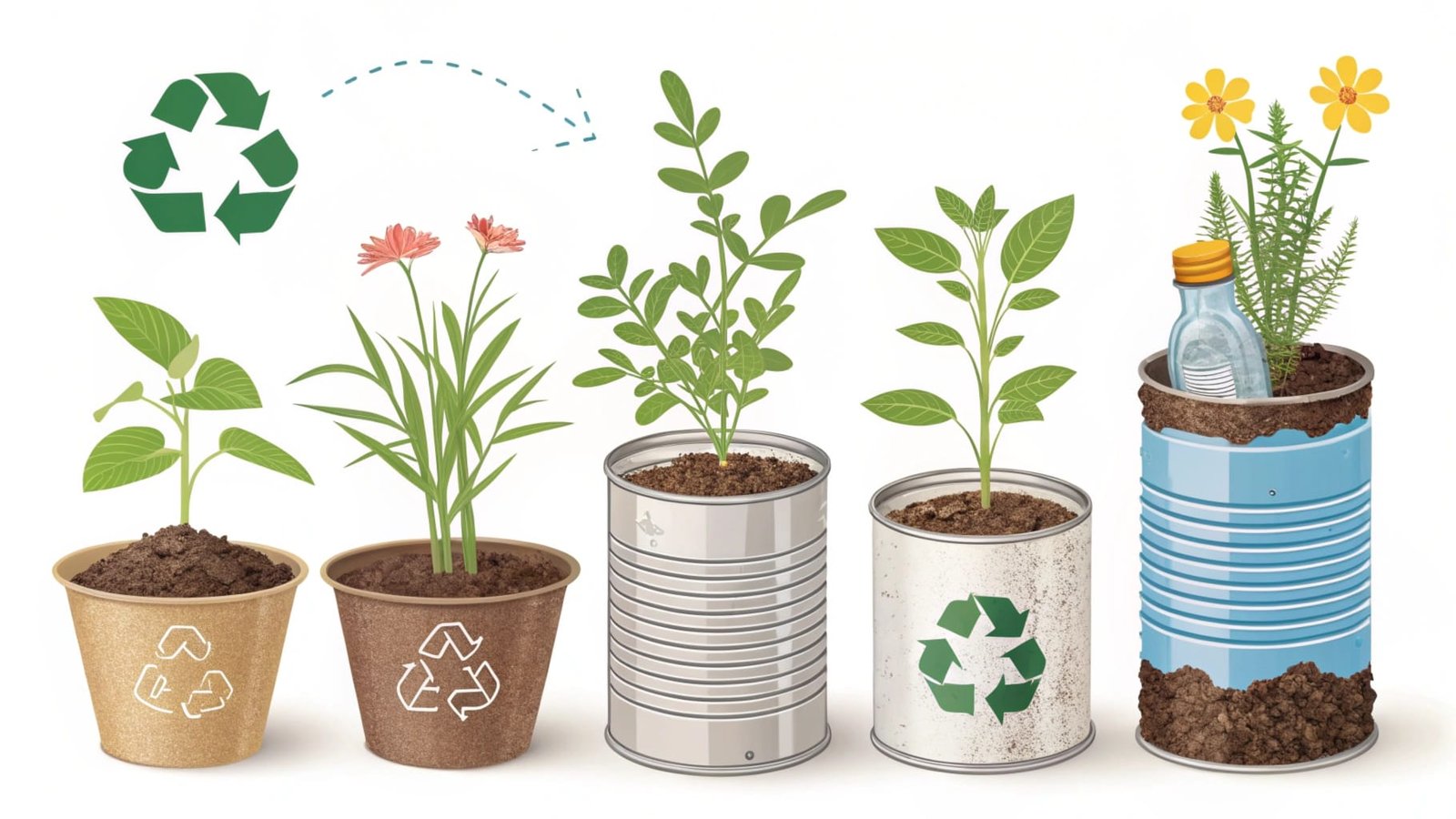 creative illustration of recycling concept with sustainable practices