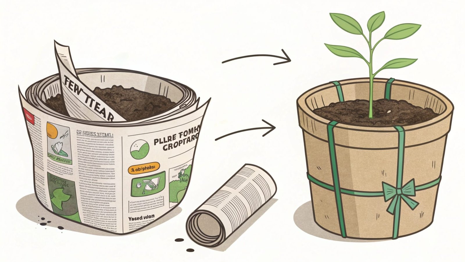 illustration of making biodegradable materials for sustainable projects