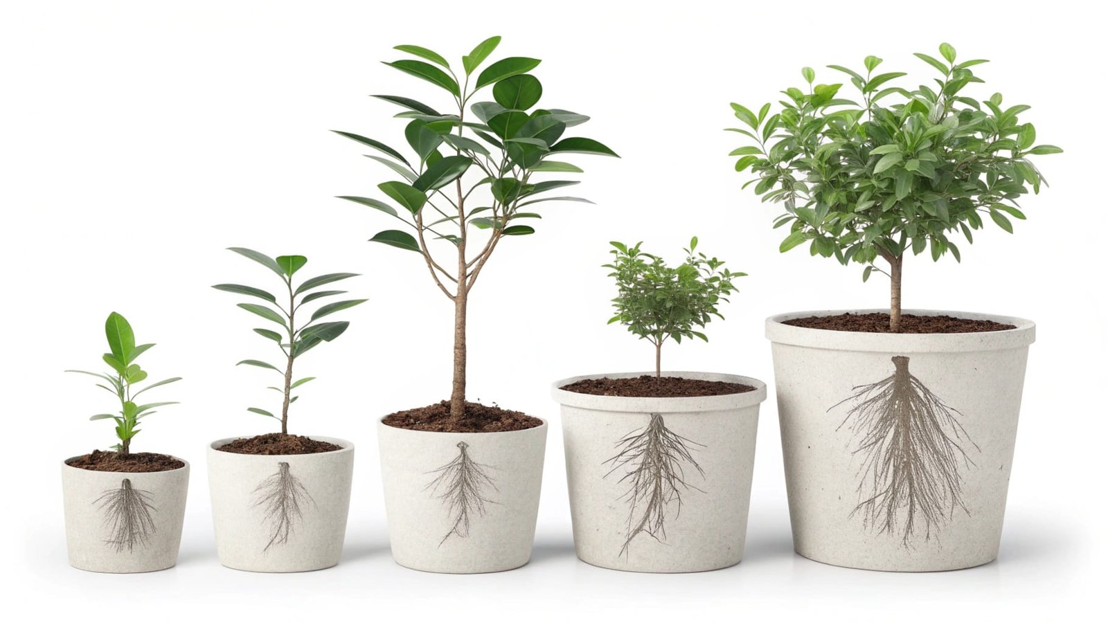 variety of plant pots in different sizes