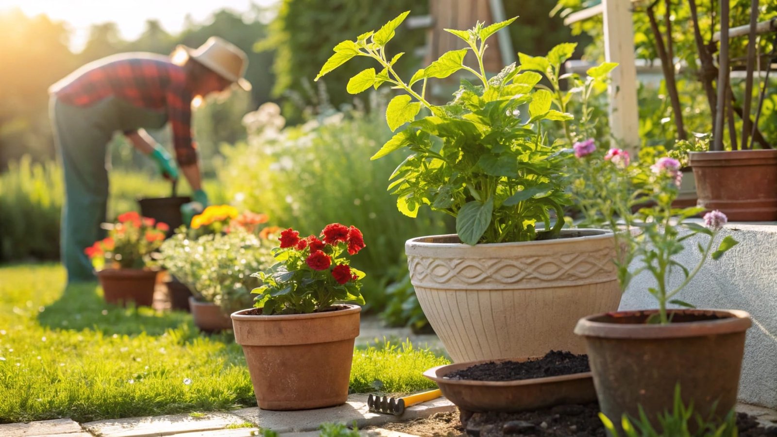 Decorative flowerpot image with clean design